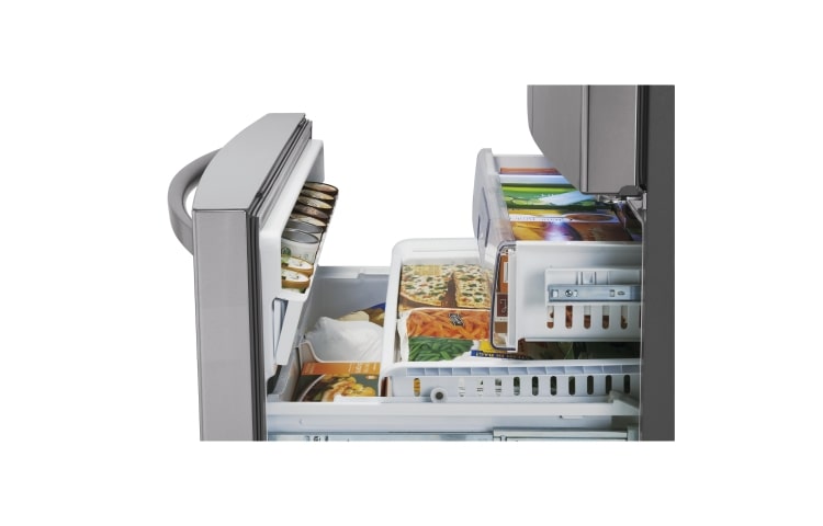 LG 730L 3 Door French Door Refrigerator with Temperature Controlled Pantry Drawer, GR-L730SL